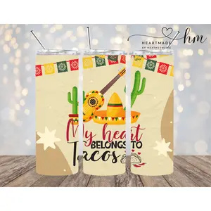 Heart Belongs to Tacos Tumbler