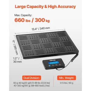 fathersdaygift  VEVOR Digital Shipping Scale, 440 lbsx 1.7 oz. Heavy Duty Postal Scale with Timer, Tare Function, HD LCD Screen Portable Package Scale for Luggage, Home, Post Office, AC/DC Powered, FCC ListedVEVOR Super Brand Day