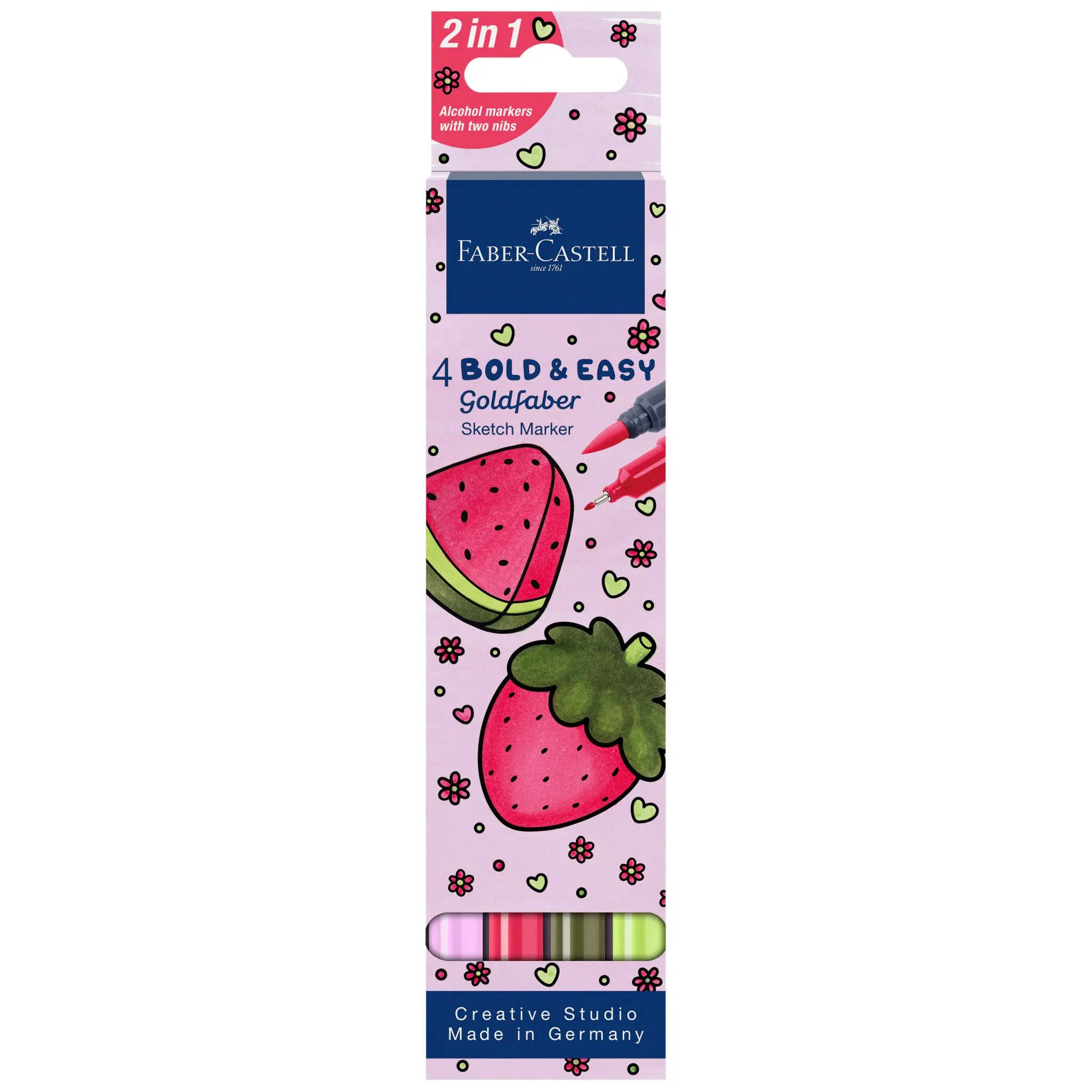 Bold & Easy Coloring Goldfaber Sketch Markers 4ct Fruit - #FC164816