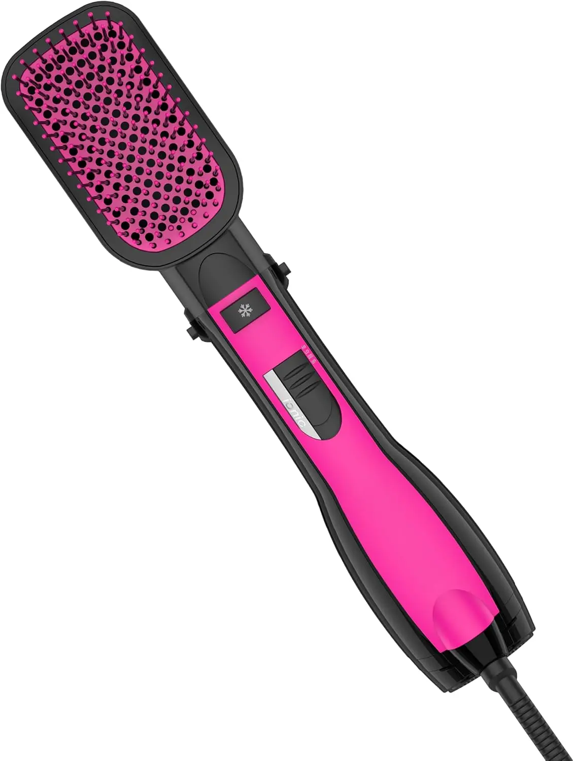 Conair All-in-1 Hot Air Dryer Brush, Smoothing Paddle Styler with Ionic Frizz Control and Detachable Handle for All Hair Types, Attachment