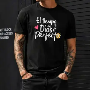 Unisex short-sleeve crewneck T-shirt with Spanish alphabet print; simple heart hourglass pattern; loose fit; heavyweight cotton; casual everyday basic top; comfortable drop-shoulder couple tee; base layer T-shirt.