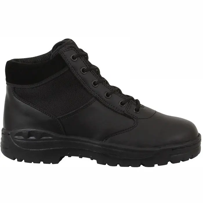 Men's 6 in. Nylon Leather Water Proof Public Duty Tactical Shoe, Slip Resistant Work & Safety Footwear, Lace, Slip-Proof, Speed Laces, Unisex Wear, Law Enforcement, 6 Inches, Tactical Boot, Cup Sole