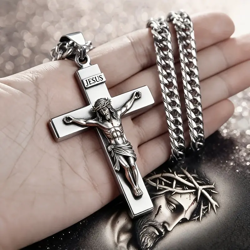 1pc Religious Necklace for Men with Crown of Thorns, Christian Jewelry Gift for Christmas, Easter, Birthdays - Daily And Formal Occasions