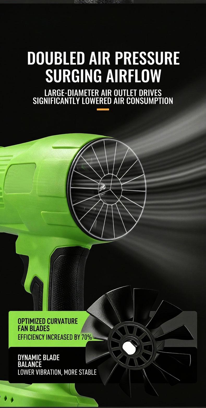 Cordless Turbo Boost Handheld Leaf Blower, Battery-Powered Air Blower with Safety Goggles, Protective Duct for Yard Leaves Cleanup, Garage Dust Cleaning Cordless Turbo Boost Handheld Leaf Blower, Battery-Powered Air Blower with Safety Goggles, Protective Duct for Yard Leaves Cleanup, Garage Dust Cleaning