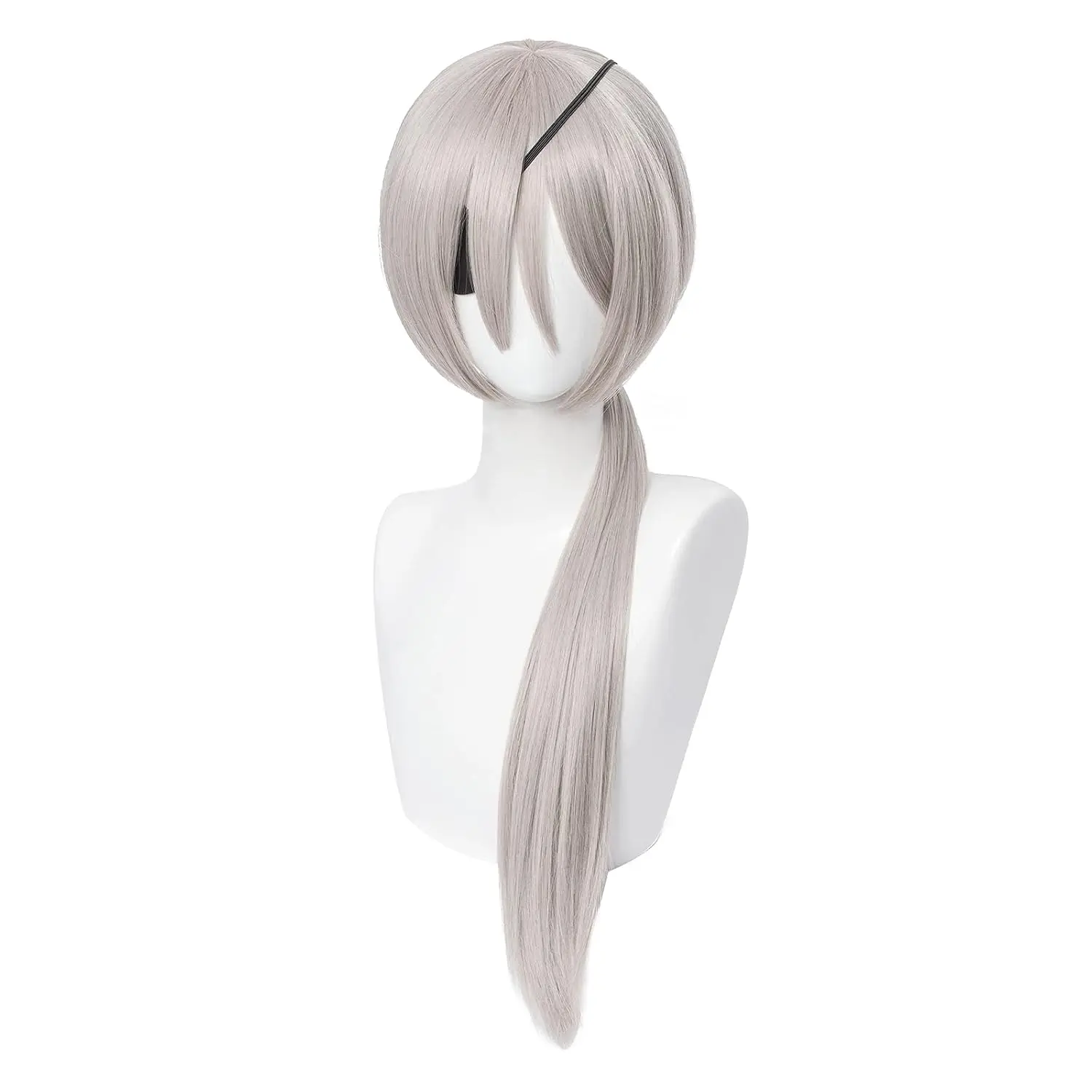 Anime Long Silver Wig Cosplay Wigs for Halloween Costume Party Hair Wig