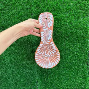 Porta Spoon Relieve (Cielito Lindo) Color Terracota/Blanco Only Sets.