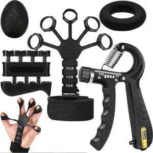 Grip Strength Trainer Kits (5 Pack), Forearm Strengthener With Adjustable Resistance, Grip Strengthener Set, Finger Strengthener, Hand Gripper Strengthener, Forearm Workout Gripper Set