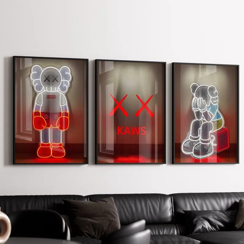 Neon Poster,set of 3,Printable Neon K,Graffiti Poster, Toys Prints,DIGITAL DOWNLOAD