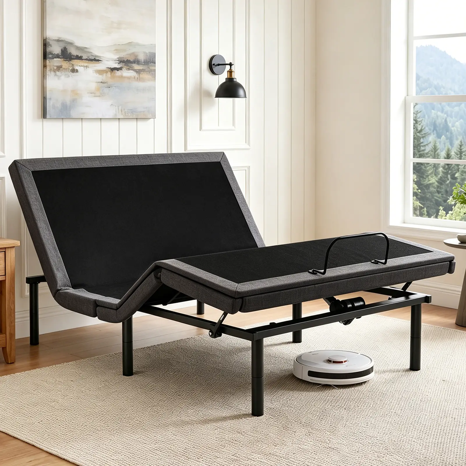 Adjustable Bed Frame with Head and Foot Incline – USB Ports, Wireless Remote, Quiet Motor – Easy 2-Person Assembly – Ergonomic Electric Base for Relaxing, TV, Working & Reading