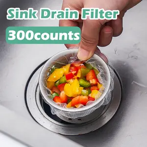 300 Counts Kitchen Disposable Mesh Sink Strainer Bag, Avoid touching wet food waste directly, A more hygienic cleaning solution, Keep your hands clean