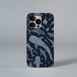 Blue Watercolor Shark Phone Case ,Cover for IPhone17 16 15 14 13 12 11 Plus Pro Promax Case for IPhone Tough Phone Case