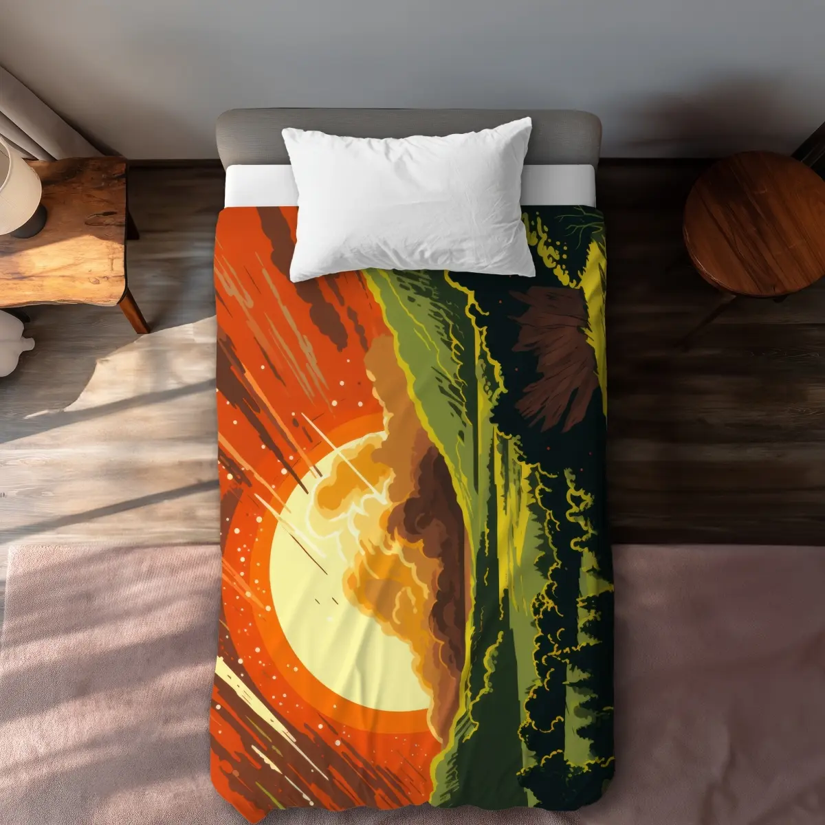 MWW C1DCTXLWCLR6F3 Last Days Orange Twin Size Extra Long Duvet Cover - Stylish Home Decor Upgrade