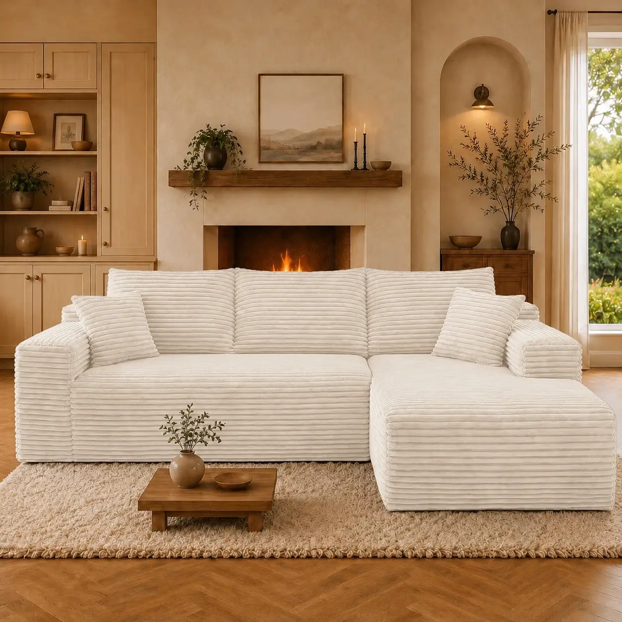 95.6”L-Shaped Modern Chenille Sofa Set,Free Combination Sofa for Living Room and Room(Side Recliner) Boneless Sectional Couch home Sofa family Couch boneless couches for living room,Living Room Couch,Moder outdoorfun,dorm essentials,home decor,sohochic