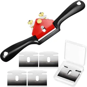 Adjustable Spokeshave Hand Planer, Precision Woodworking Tool for Smoothing & Edging, Includes 5 Blades, Viral TikTok DIY Furniture Restoration Must-Have