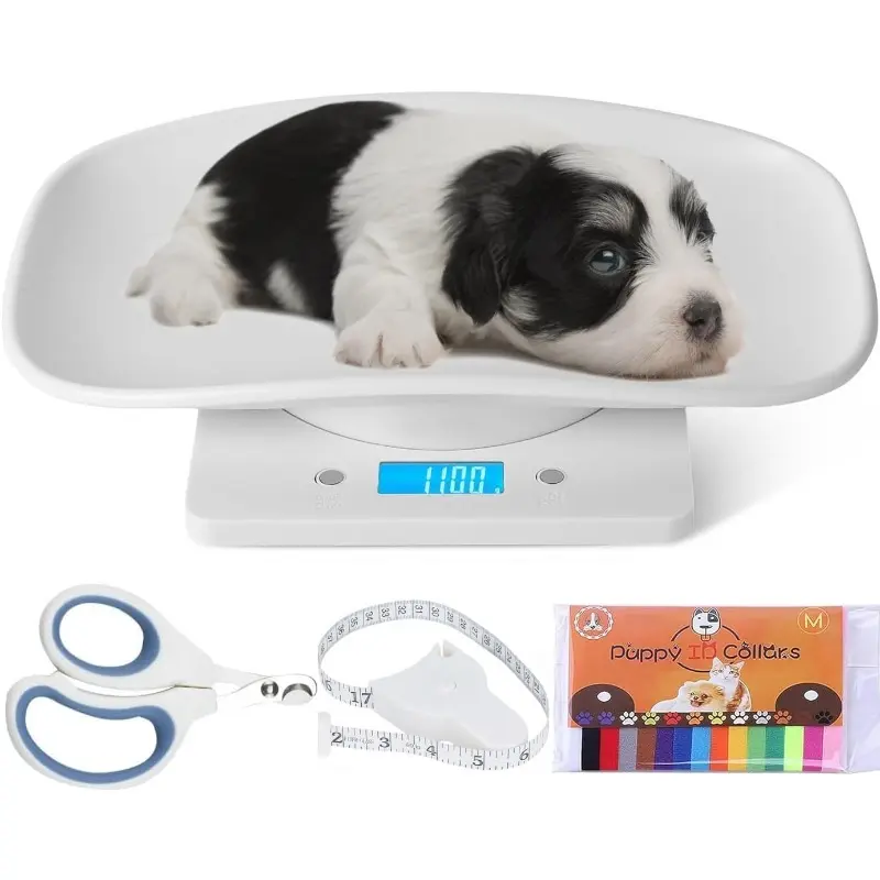 4pcs Digital Pet Scale Set - 22.04 Lb Capacity Whelping Supplies for Small Dogs, Cats, Puppies, Kittens