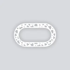 Sweetheart Scatter Rounded Rectangle Rim Clay Stencil