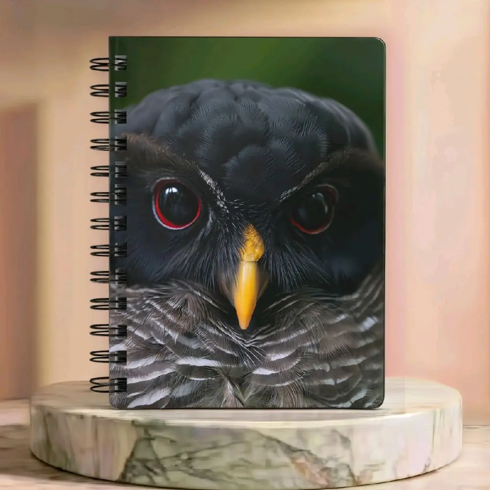 Wildlife Owl Journal | Black and White Owl Notebook | Costa Rica | Costa Rica Travel Gift | Spiral Lined Notebook 5x7