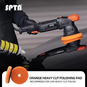 SPTA V2.0 Orange Heavy Cut Polishing Pad for Car Buffer Polisher Compound Polishing Sponge Pads, Compounding, Polishing,Remove 1200#/1500# Sanding Marks