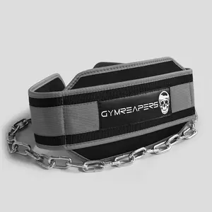 Gymreapers Dip Belt - Gray - Heavy-Duty - 30in Steel Chain - Bodyweight Exercises - Fitness Equipment Gymreapers Dip Belt - Gray - Heavy-Duty - 30in Steel Chain - Bodyweight Exercises - Fitness Equipment