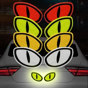 2Pcs Reflective Devil Eye Car Stickers - STOP Rear-End Crashes, Boost Night Visibility & Safety, High Reflective Car Decals, Universal Auto Exterior Stickers, Easy to Install Anti-Collision Decoration