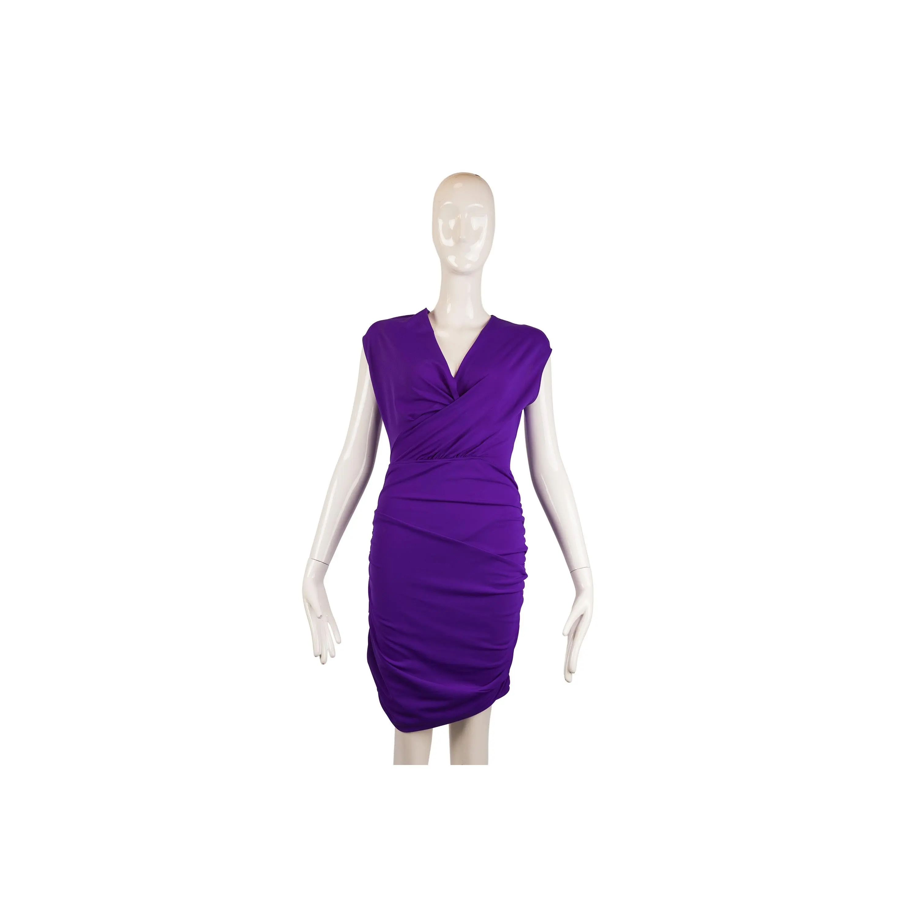 Maje Purple Jersey Center Knot Dress Size 40