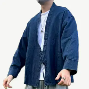 Unisex Japanese Stylish Kapital Style noragi kimono Sense Denim Jeans Coat cardigan Loose jacket