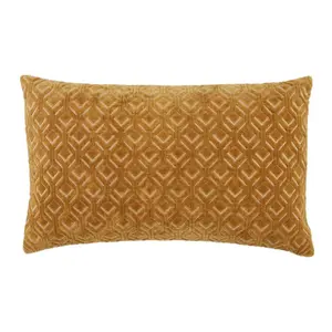 13"x21" Oversize Colinet Trellis Poly Filled Lumbar Throw Pillow Gold/Silver - Jaipur Living