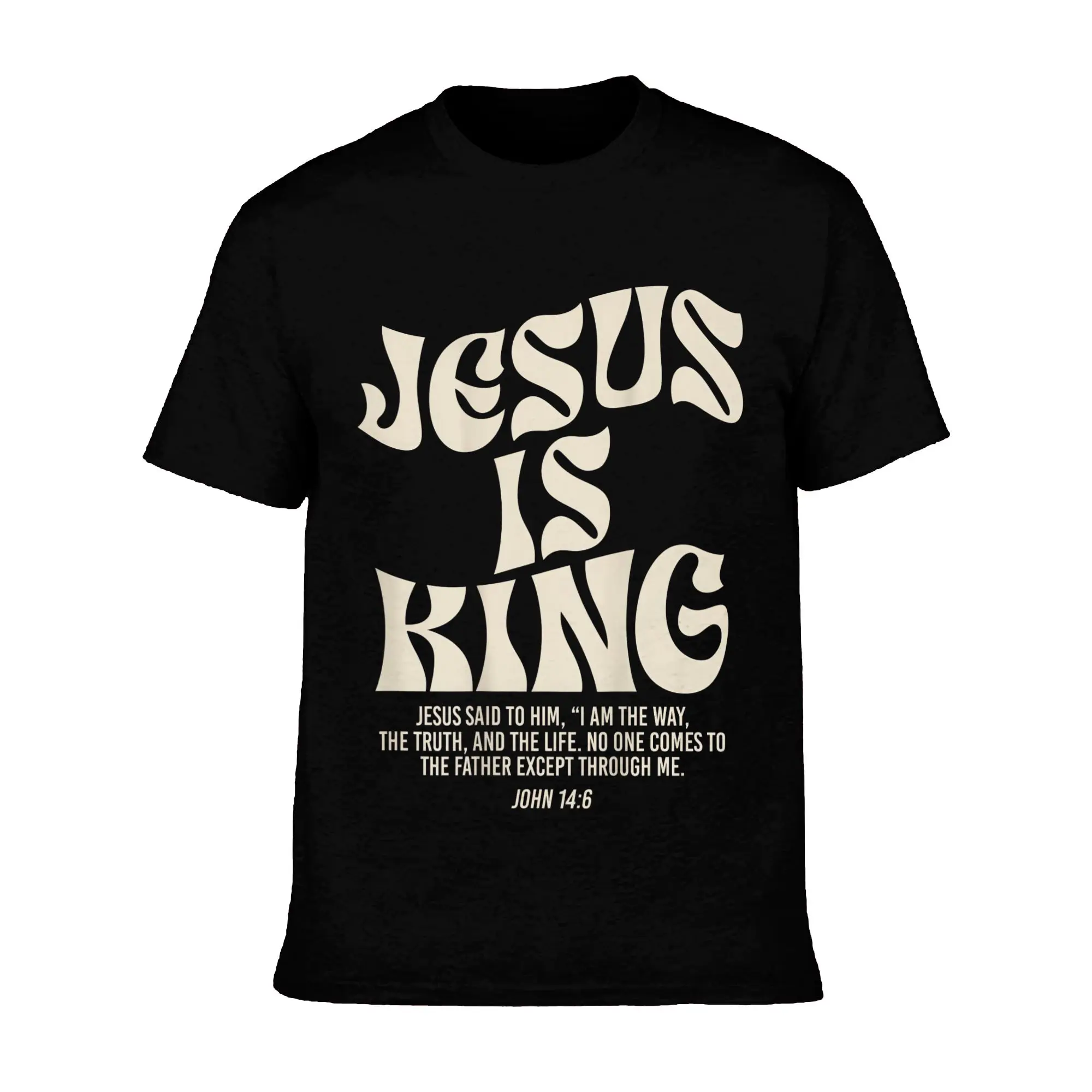 Christian Faith "Jesus Is King" Retro Design T-Shirt |   Religious Tee