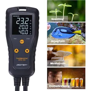 DIGITEN Aquarium Plug-in Thermostat Digital Temperature Controller DTC151,Precision Monitoring and Control Automated Thermostat with Display Screen, Temperature monitoring for aquariums, plant incubators, reptile enclosures, wine cellars, and heaters