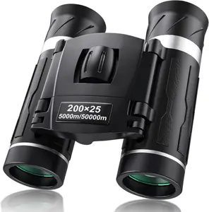 【 1 box 】 High definition binoculars 200x25 large field of view mini portable version Telescopic Aluminum Telescoping Handle