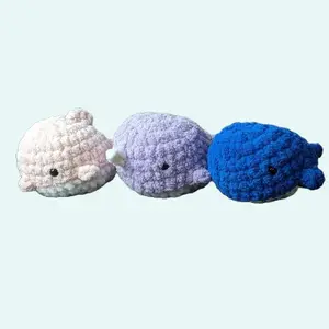 Crochet Ocean Critter - Pick your favorite - Whale, Dolphin, or Narwhal Plush - Handmade Stuffed Animal - Amigurumi - Plushie