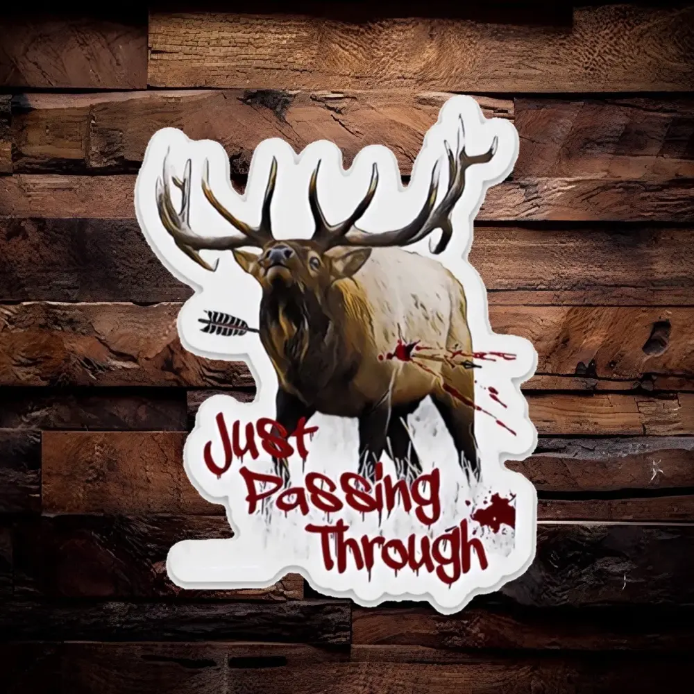 Passing through elk Sticker Vinyl