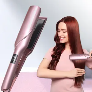 1-3/4 inch Wide Flat Iron Hair Straightener, Women's Portable Straightener, Fast Heating Professional Styling Tool, Lightweight Travel Hair Iron, Easy Multiple Hairstyles