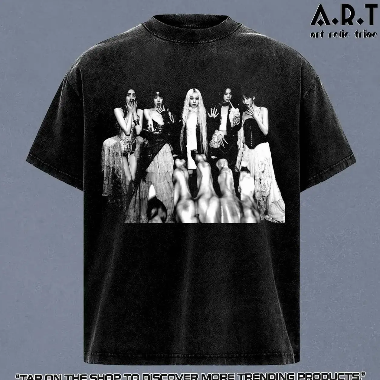 PUREFLOW pt.1 Tee Shirt Washed | Kpop Graphic Tee Wash | Vintage Retro Stylish Unisex Oversized Casual Bootleg Streetwear Outfit Gift for Fan XAP