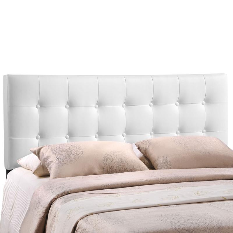 Modway Emily Full Upholstered Vinyl Headboard in White