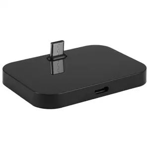 Mobile Phone Desktop Type-C Charger Stand Holder Cellphone Usb-C Charging Docking Station Black