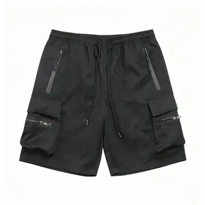 Men’s summer cargo  — men’s cargo  with multiple zippered pockets, casual elastic waistband, tactical , casual outdoor street-style