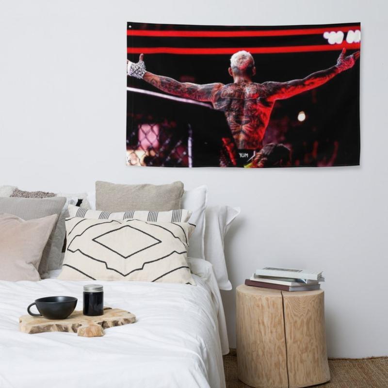 Charles Oliveira Inspired Room Flag, Motivational Wall Decor, Hard Work and Dedication, Inspirational Gift Cotton Decorative