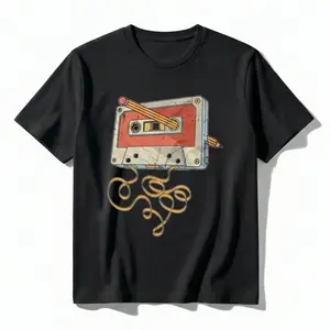 Vintage Cassette Tape Repair T-Shirt, Funny Retro Music Graphic Tee, Unisex Cotton Shirt for Men Women, 80s 90s Nostalgia Gift