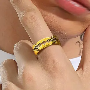 U7 Punk Ring Razor Blade Design Cool Ring for Men Women