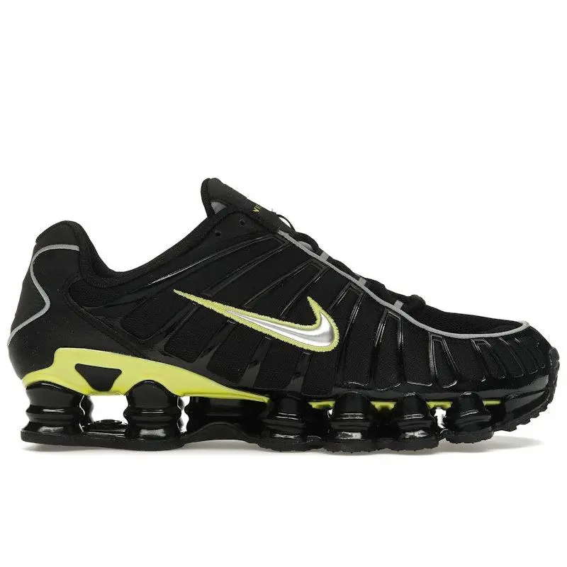 Nike Men's Shox TL Black Dynamic Yellow Metallic Silver, from StockX