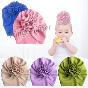 2026 New Solid-Color European-American Style Floral Corn Kernel Pullover Beanie, Spring-Autumn Breathable Sun-Protection Sports Headwear for Outdoor Activities
