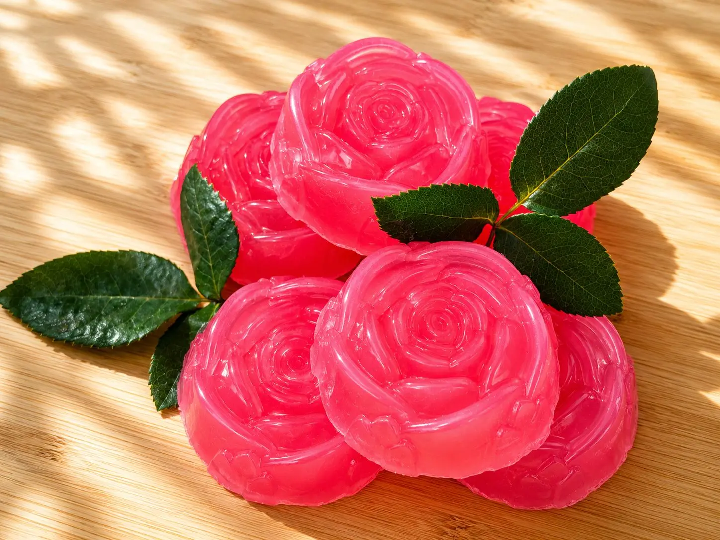 Aesthetic Rose Bar Soap with Cherry Fruity Fragrance, Handmade with Care Olive-Infused Glycerin Cleanser with Vitamin E & Castor Oil, Beautiful Realistic Rose Design, Nourishing Self-Care Body Cleanser for Silky Soft Skin, Luxury Daily Bath Gift