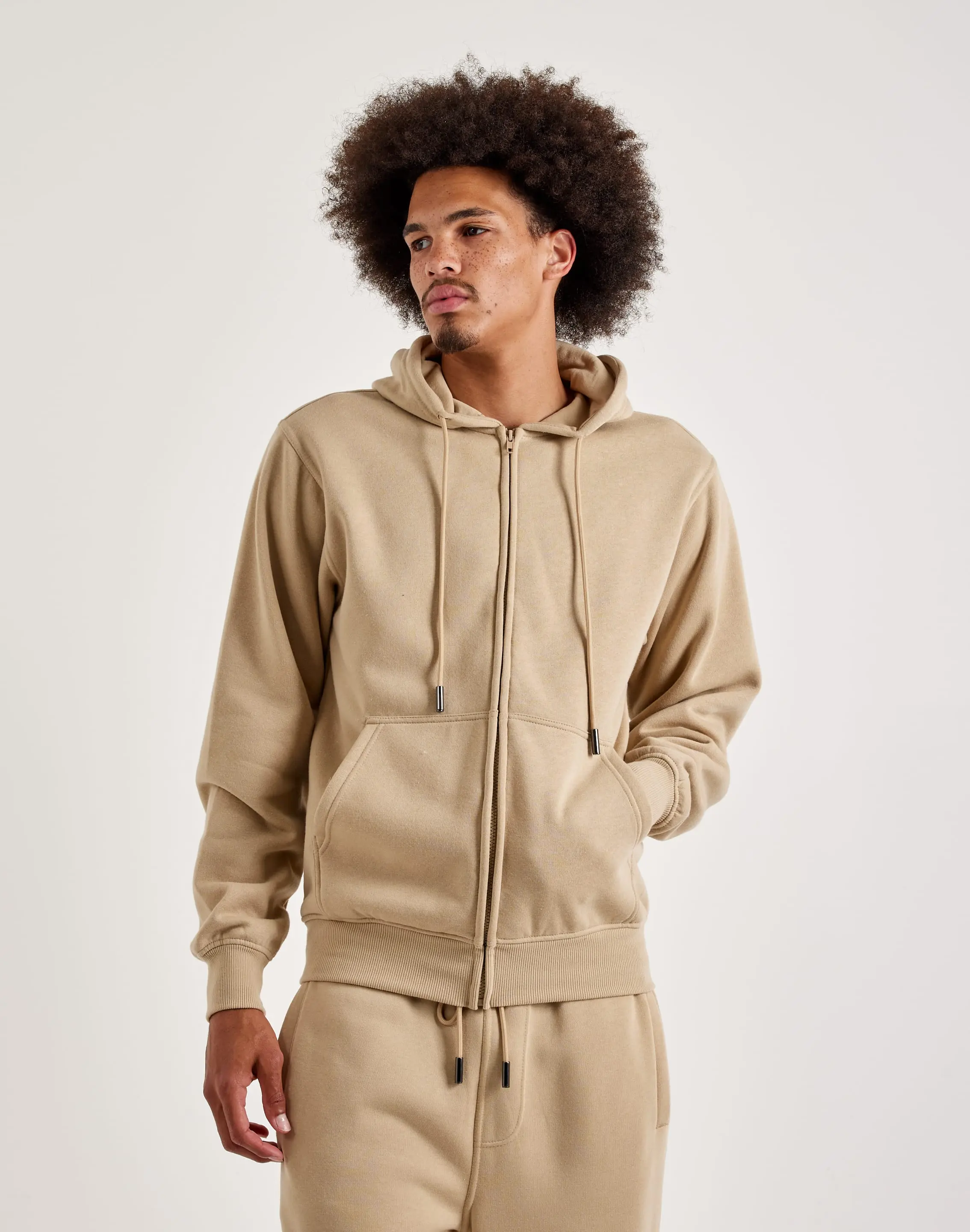Mens DH Essentials Basic Full-Zip Fleece Hoodie