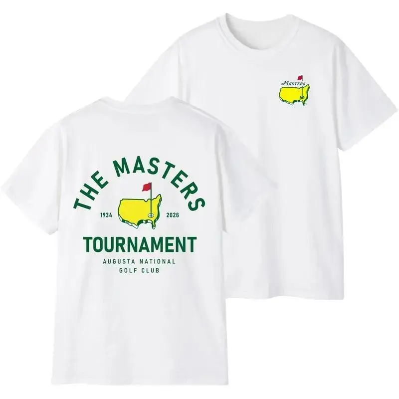UOSO Men's Aesthetic Basic 2026 Masters Tournament Casual T-Shirt - Augusta 92-Year National Golf Top, 1934-2026 Champions List, Baseball Vibe Fan Gift, Pair with Office/Cargo Jeans/Cap, Cotton, Tee, Relaxed Fit, Breathable, Cargo Pants, Leather, Hem, Sho
