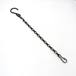 8-Pack S-Hook Chains for Hanging Plants, Bird Feeders, Wind Chimes, Crystal Party Decorations, Universal Wall Mount Hooks