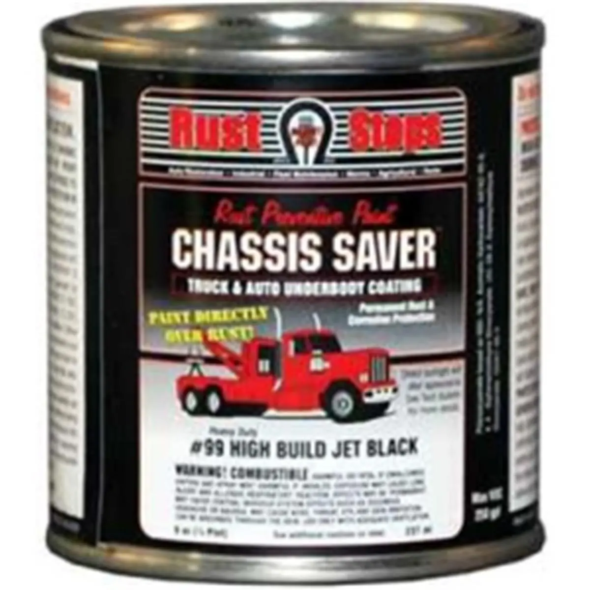 Chassis Saver UCP99-16 Gloss Black Magnet Paint & Shellac, 8oz Rust Stopper Liquid (8 oz Container) - Prevents & Stops Rust, Home Improvement Building Paint Supplies & Tools, Prevents Rust