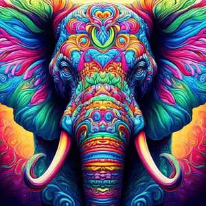 New arrival Diamond Embroidery Elephant DIY Mosaic Animal Picture Rhinestones Beaded Painting Handicraft Needle Crafts Diamond Bedazzling Kit DIY Set
