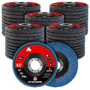 50 Pack 40 Grit Zirconia Flap Discs 4.5" x 7/8" T27 for 4 1/2 Inch Angle  Flap Wheels Heavy-Duty Grinding & Sanding Discs for Metal, , Stainless Steel