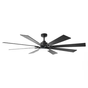72-Inch Elbe Modern Stepless Dmming DC Motor Ceiling Fan with Light and APP Control, 5985 CFM for Large Size Room